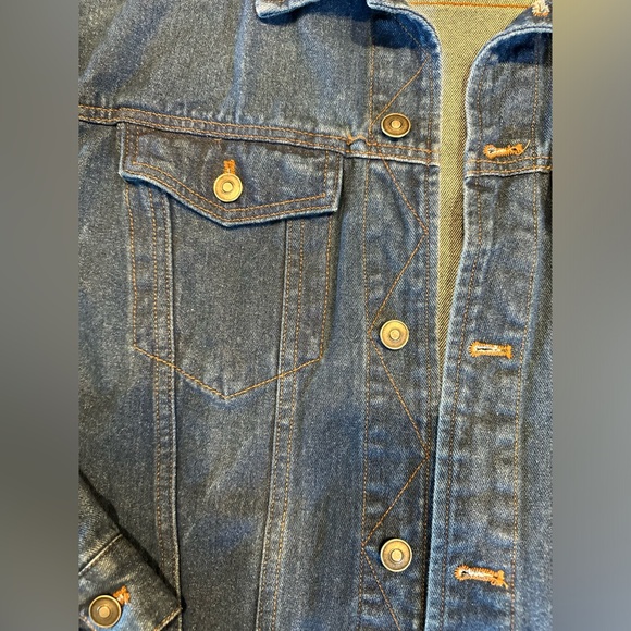Line of Trade Montana Denim Trucker Jacket Dark Wash  2XL - Picture 3 of 7